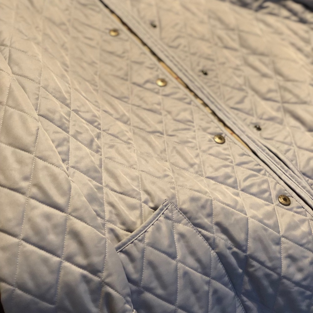 Burberry Light Blue Quilted Jacket - Picture 8 of 11